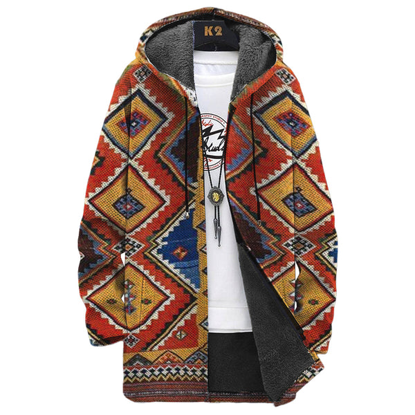 Men's Printed Hooded Fleece Jacket 31122101YY