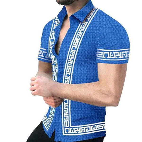 Men's Baroque Short Sleeve Printed Shirt 24496163L