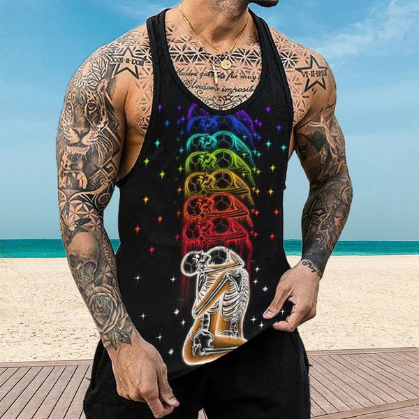 Men's Casual Printed Muscle Fit Tank 76357586YY
