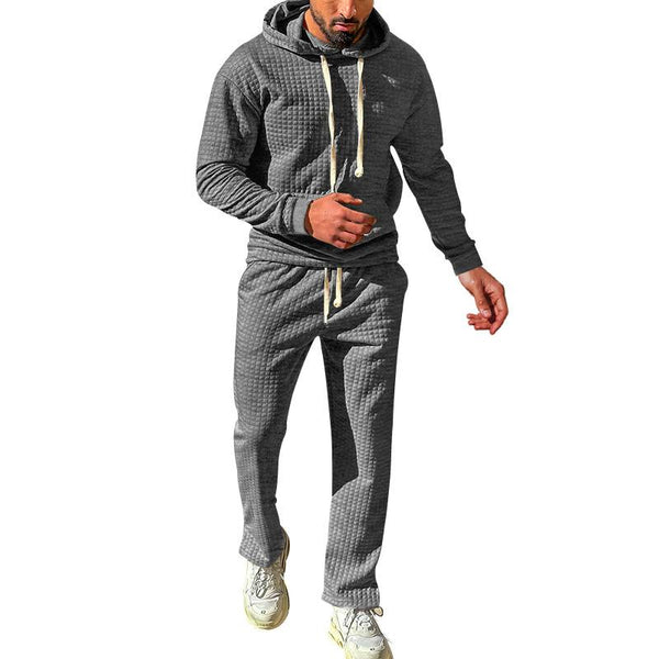 Men's Jacquard Hooded Sweater Suit Casual Sports Suit 60874109L