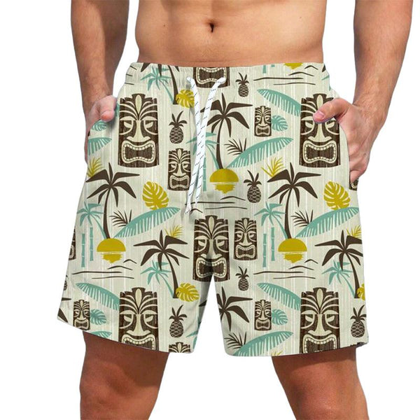 Men's Hawaiian Vibe Vacation Beach Shorts 21381621YY