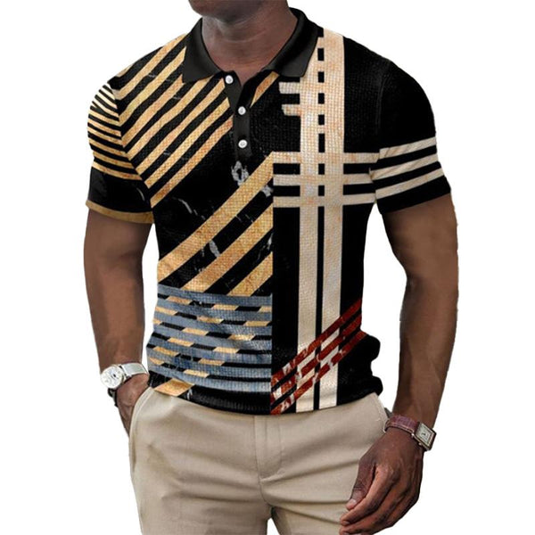Men's Casual Short Sleeve Polo Shirt 58032178YM