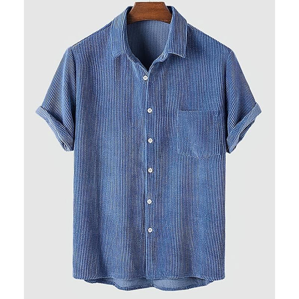 Men's Corduroy Short Sleeve Shirt 45897430YM