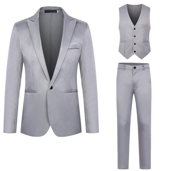 Men's Three Piece Suit Trousers Vest 74284791YM