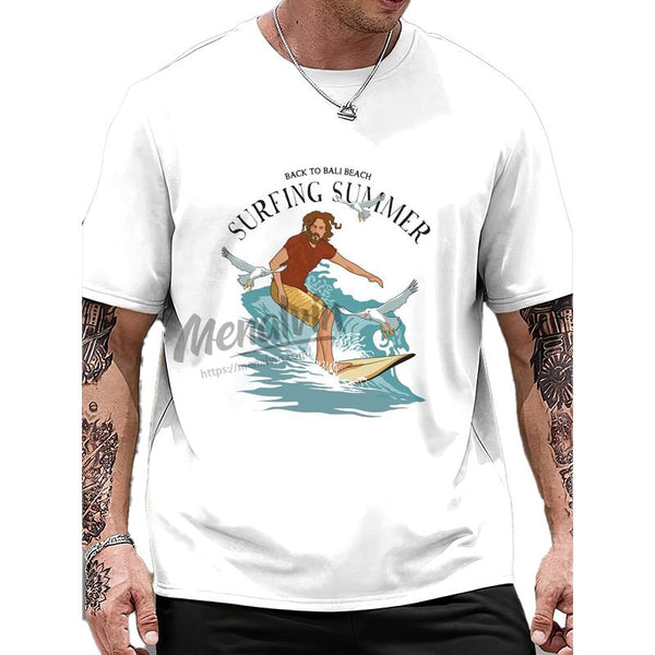 Men's Cotton Surfing Summer Short Sleeve Tee 72456906L