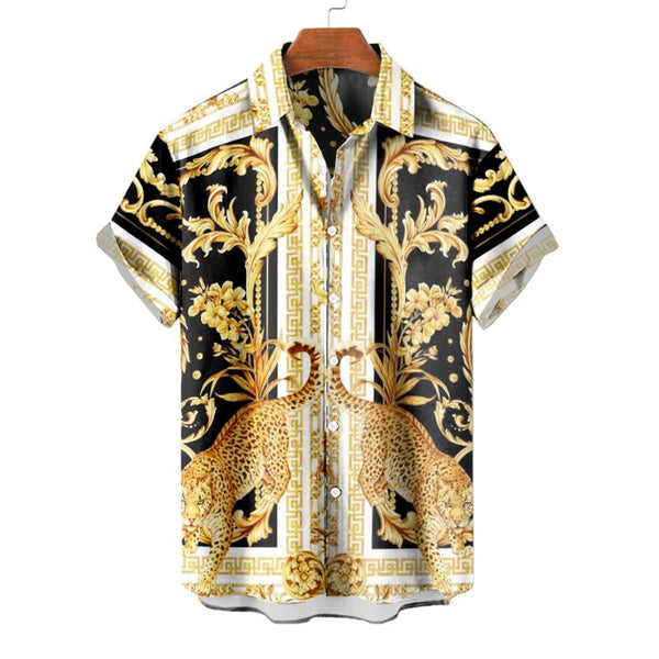 Men's Baroque Short Sleeve Printed Shirt 11419519L