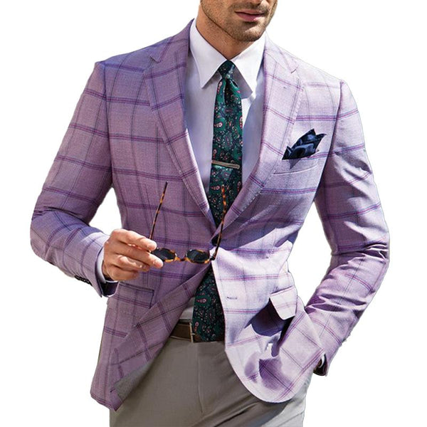 Men's Single Breasted Two Button Suit Casual Slim Suit 52913571L