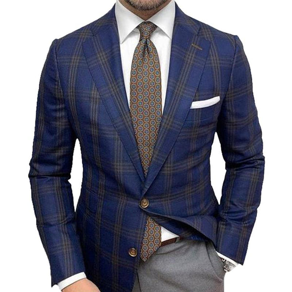Men's Single Breasted Two Button Suit Casual Slim Suit 41516649L