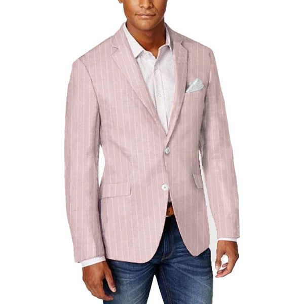 Men's Single-breasted Two-Button Plaid Blazer Casual Slim Suit 59357279L