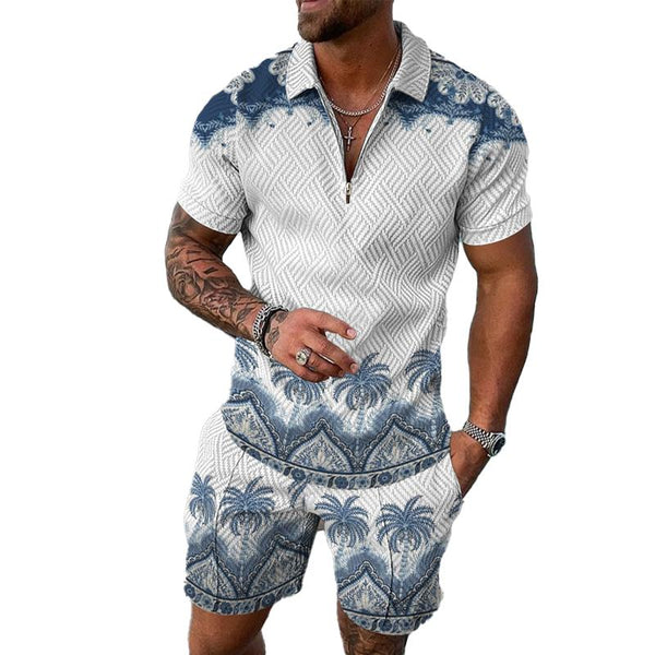 Men's Casual Set Polo Collar Short Sleeve Set 82467592L