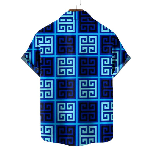 Men's Hawaiian Short Sleeve Printed Shirt 63679818L