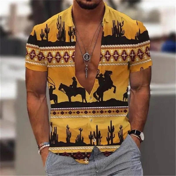 Men's Hawaiian Print Shirt 13643435L