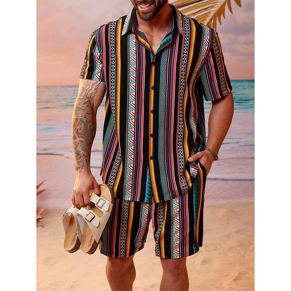 MEN'S SHORT SLEEVE SHIRT BEACH SUIT 71762116YM