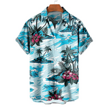 Men's Hawaiian Short Sleeve Printed Shirt 28622014L
