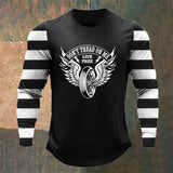 Men's Retro Printed Round Neck Long Sleeve T-shirt 16238742YY