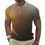 Men's Summer Waffle Casual Short Sleeve POLO Shirt 89273950YM