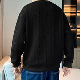 Men's Jacquard Loose Round Neck Long Sleeve Sweatshirt 62612356L