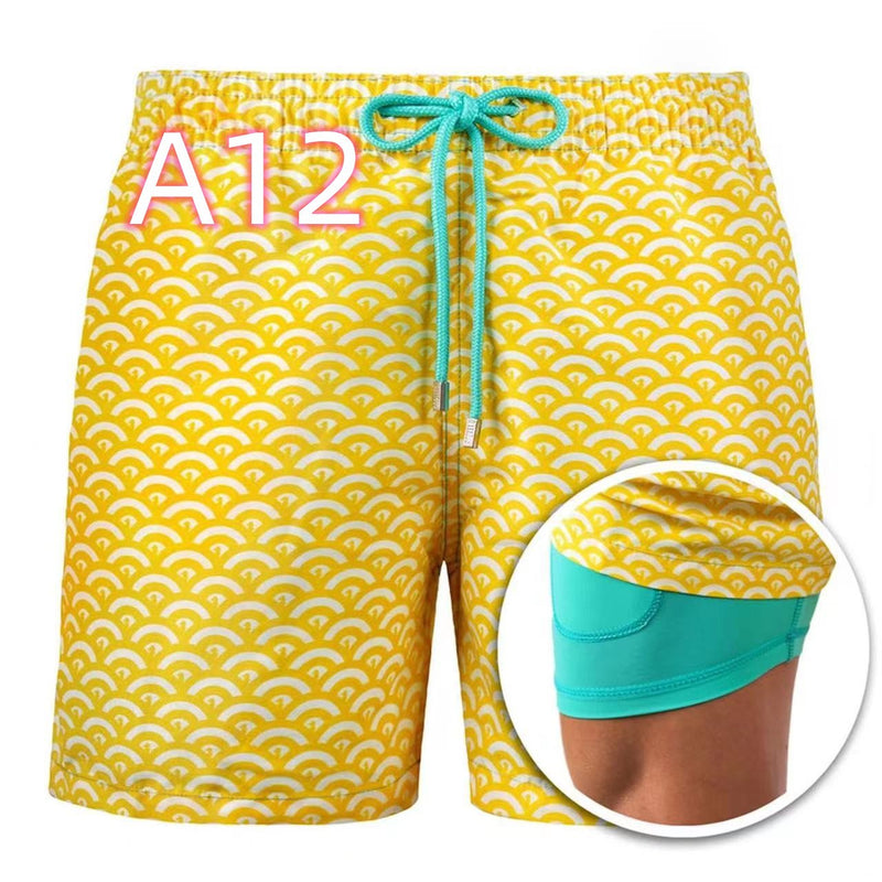 Men's Hawaiian Resort Print Double Shorts 41594623L