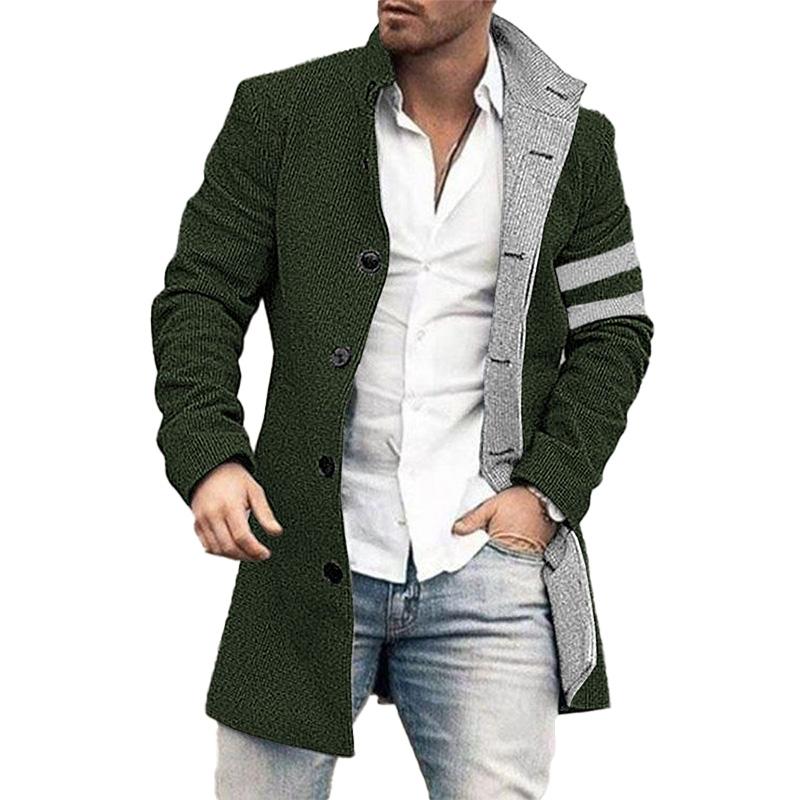 Men's Woolen Casual Mid-length Coat 63507237YM