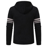 Men's Knitted Cardigan Plus Fleece Thick Hooded Sweater 28485515L