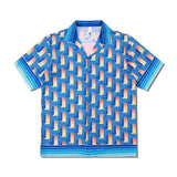 Men's 2 Pice Retro Printed Hawaii Short Sleeve Shirt and Shorts Sets 65692847YY