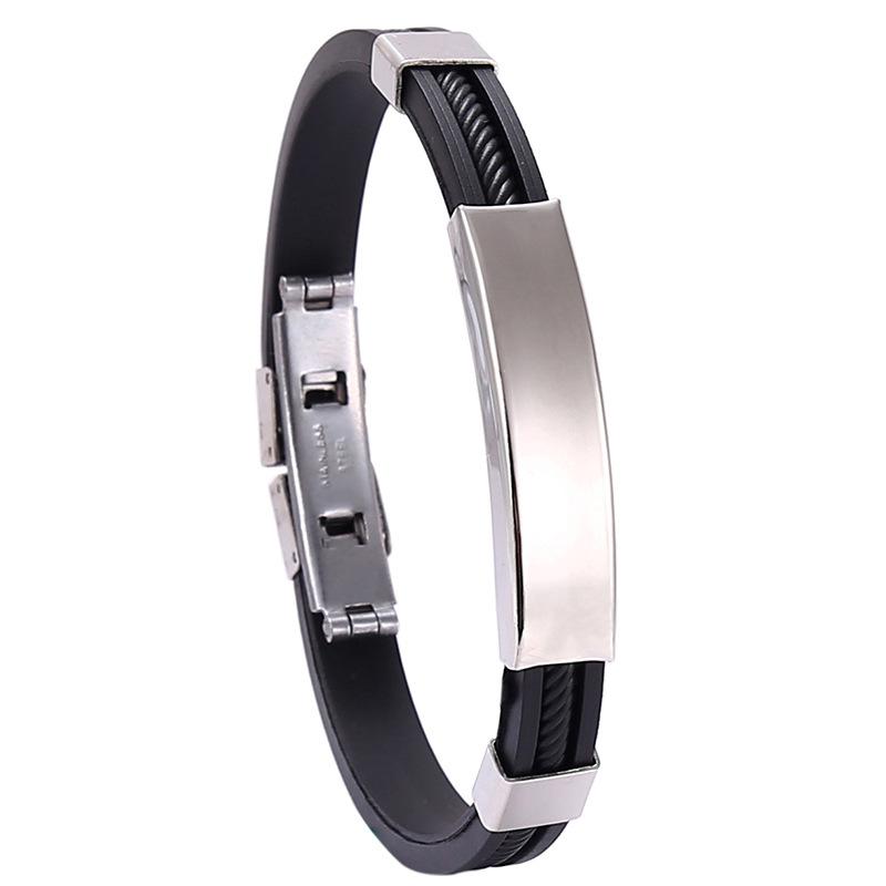 Men's Titanium Steel Silicone Bracelet 34317069YM