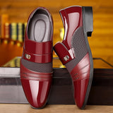 Men's Fashion Patchwork Leather Shoes 76882771L