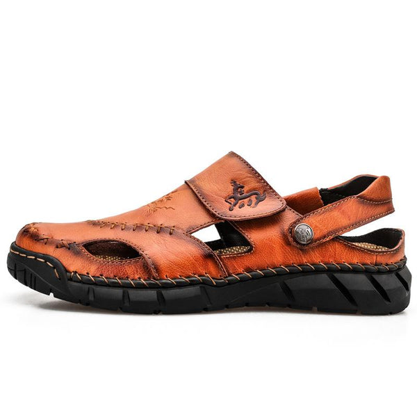 Men's Genuine Leather Beach Sandals 04478837YM