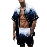 Men's Shirt Shorts Casual Suit 45252990YM