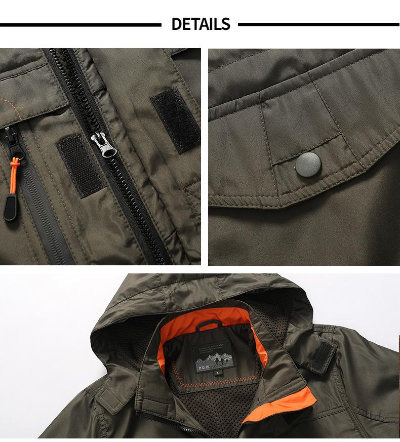 Men's Zipper Casual Patch Pocket Jacket 83992963YM