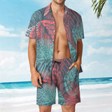 Men's Hawaii Printed Short Sleeve Shirt Shorts Sets 45648498YY