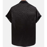 Men's Holiday Jacquard Leopard Print Shirt 05018030YM