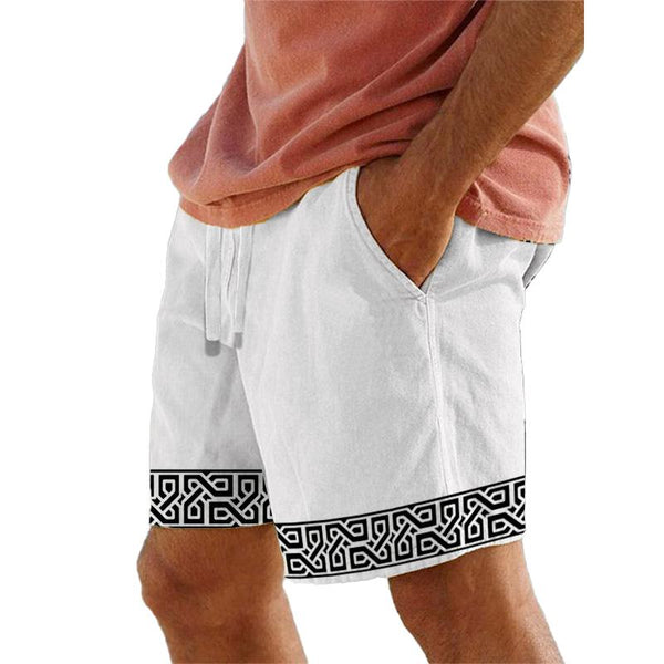 Men's Beach Print Breathable Shorts 90361663YM