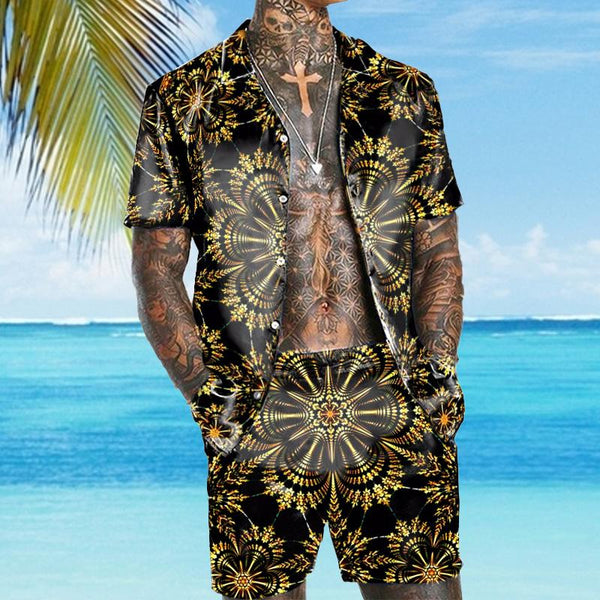 MEN'S SHORT SLEEVE SHIRT BEACH SUIT 45967179YM