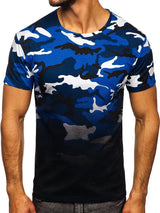 Men's Camouflage Round Neck Short Sleeve T-Shirt 21832744YM