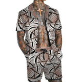 Men's Old-Money Hawaiian Short Sleeve Shirt Set 78393960YY