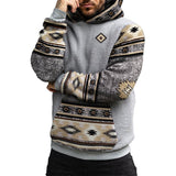 Men's Polar Fleece Retro Hooded Sweatshirt 77393044YM