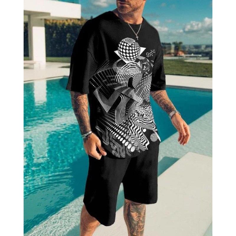 MEN'S BREATHABLE QUICK-DRYING SHORTS SHORT-SLEEVED T-SHIRT CASUAL SUIT 52905915YM