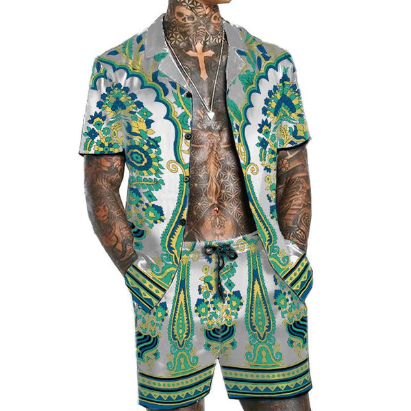 MEN'S SHORT SLEEVE SHIRT BEACH SUIT 60306245YM