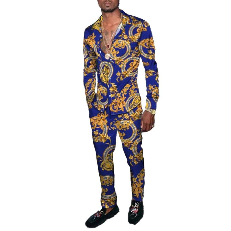 Men's Retro Print Suit 03114812YM