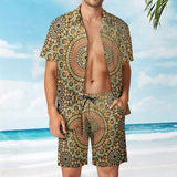 Men's Hawaii Printed Short Sleeve Shirt Shorts Sets 94564811YY