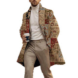 MEN'S CASUAL PRINTED CARDIGAN COAT 37325403YM