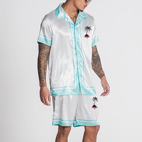 MEN'S SHORT SLEEVE SHIRT BEACH SUIT 40692814YM