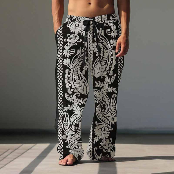 Men's 3D Digital Printing Casual Loose Straight Leg Pants 72079853YY