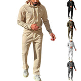 Men's Jacquard Hooded Sweater Suit Casual Sports Suit 60874109L
