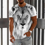 Men's Printed Casual Short-sleeved T-shirt 93089661YM