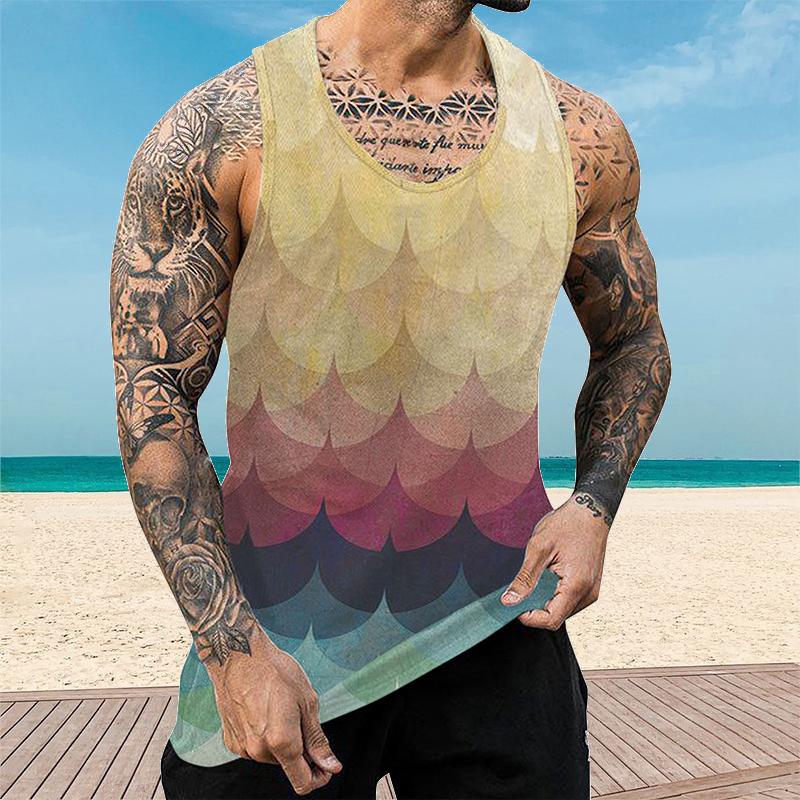 Men's Hawaii Printed Casual Vest 68816277YY