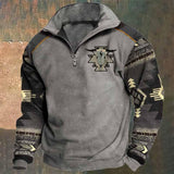 Men's 3d Digital Printed Stand Collar Zipper Sweatshirt 50992833YY