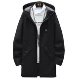 Men's Mid Length Jacket Casual Hooded Coat 52953682YM