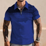 Men's Printed Lapel Short Sleeve Polo Shirt 79008118YM